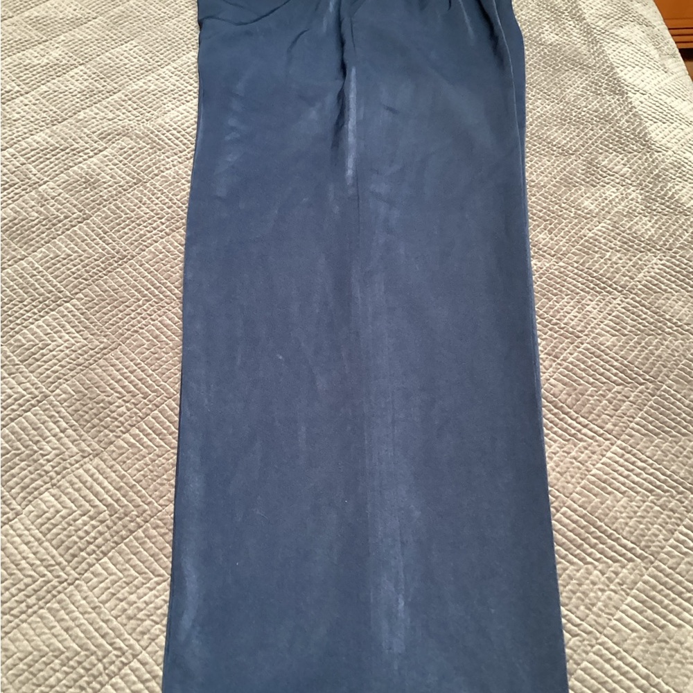 Prestige mens pants, 44/34, low sheen navy blue. 75